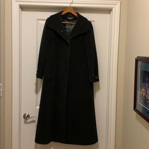 Forest green alpaca/wool coat.